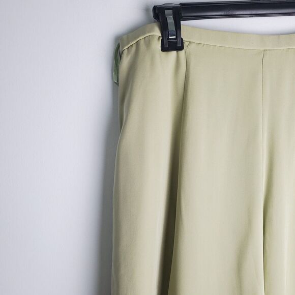 Talbots Green Silk Midi Skirt Size 12W - Picture 3 of 10
